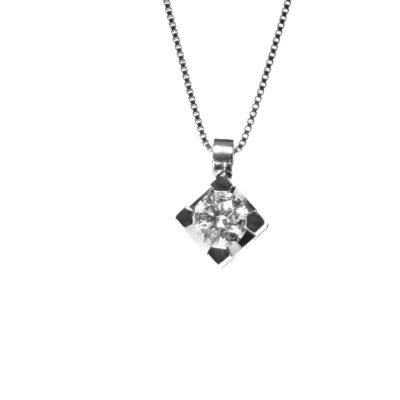 Necklace Promesse Woman in White Gold Diamante 0.30 Ct PPLX030 - PPLX030